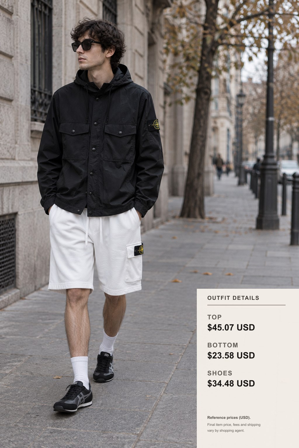 stone island Black Jacket Winter Looks outfit 2 full-body street style for fashionreps