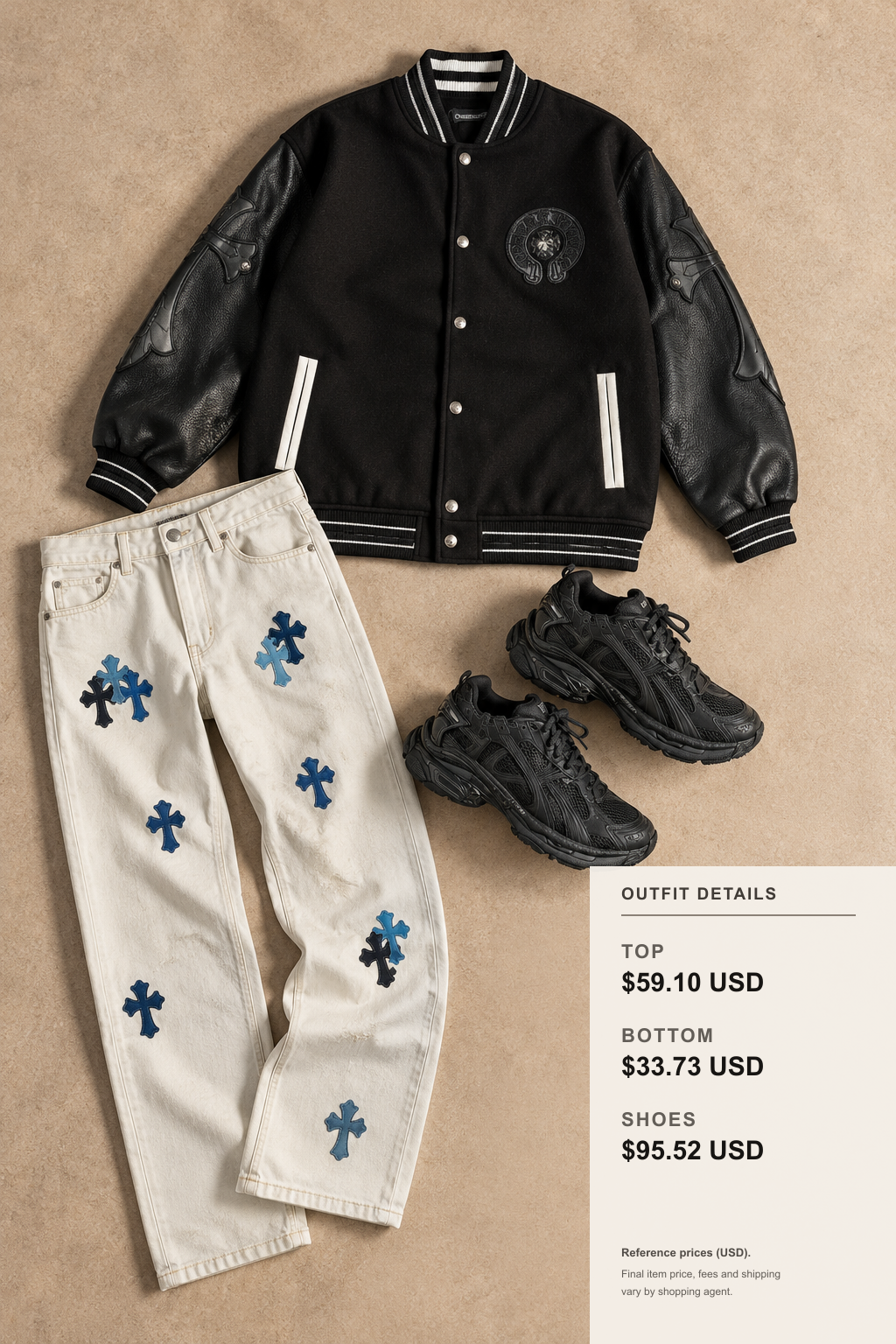 Chrome Hearts Accessory Looks outfit 2 editorial flat lay for fashionreps