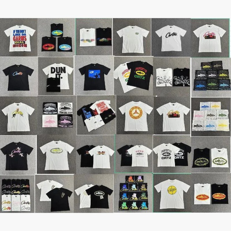 Corteiz Graphic Print Multicolor T-Shirt Collection Review: 43 Colourways, One Loose Crew-Neck Shape
