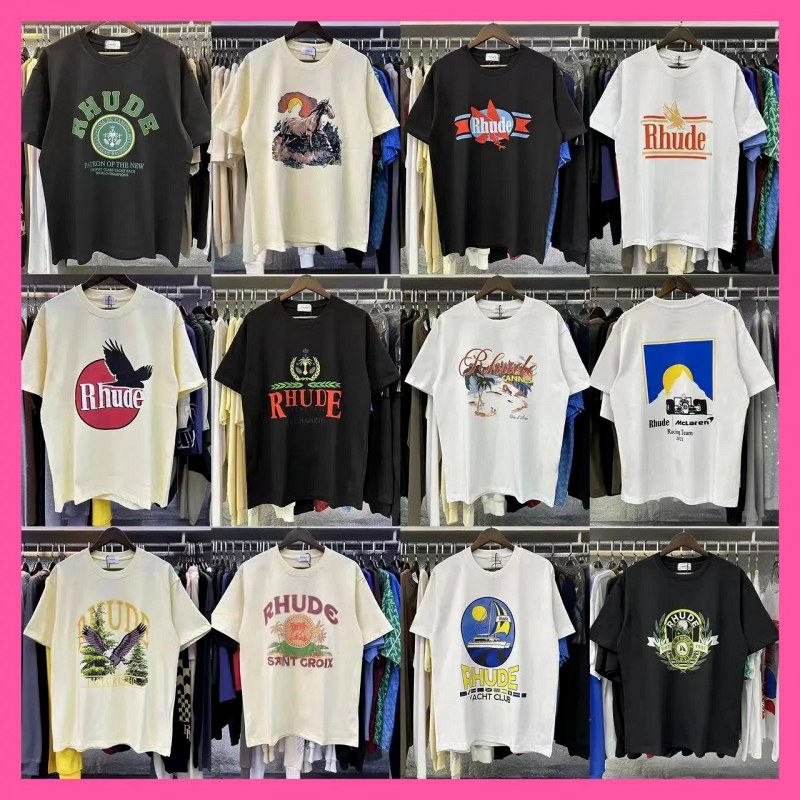 Rhude Streetwear T-Shirt Collection Review: 220g Long-Staple Cotton, Oversized Cut, 40+ Colour Codes